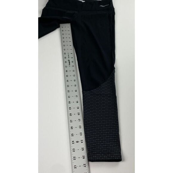 Saucony Running Tight Leggings Womens Small Black Polka Dot Bottom BJ0453 - Picture 4 of 6